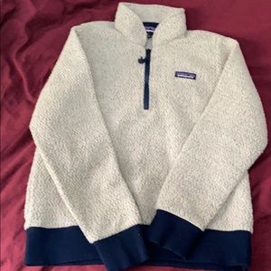 Patagonia woolyester quarter zip sweater small